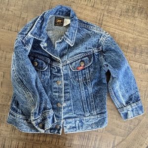 Lee kids acid wash jean jacket, size 5